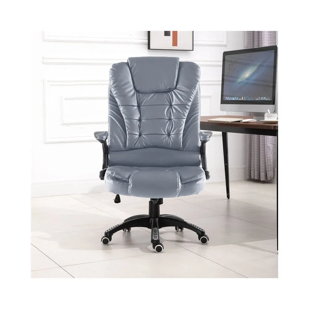 Neo Grey Leather Executive Office Chair