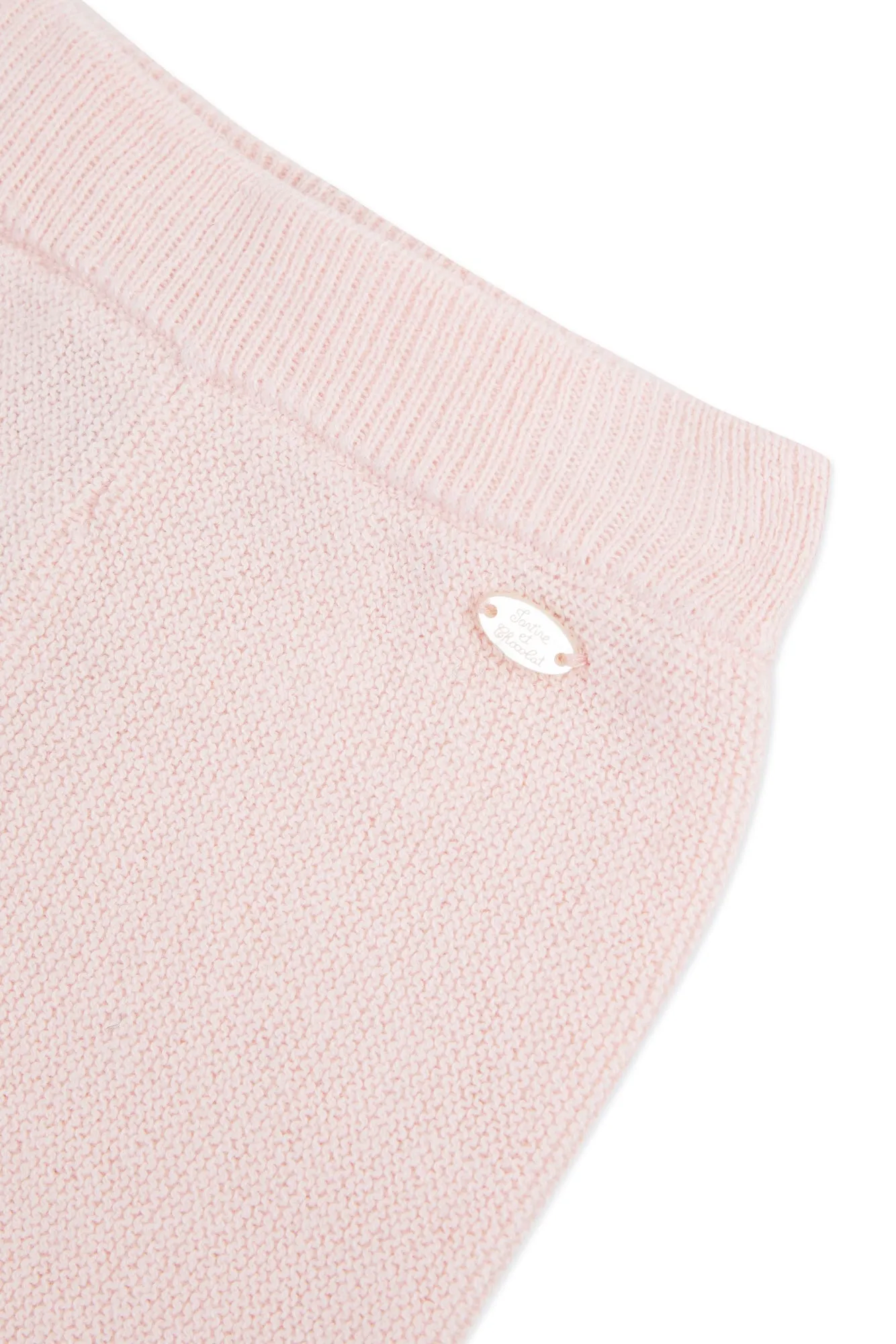 Pale Pink Scallop Cuff Baby Pants