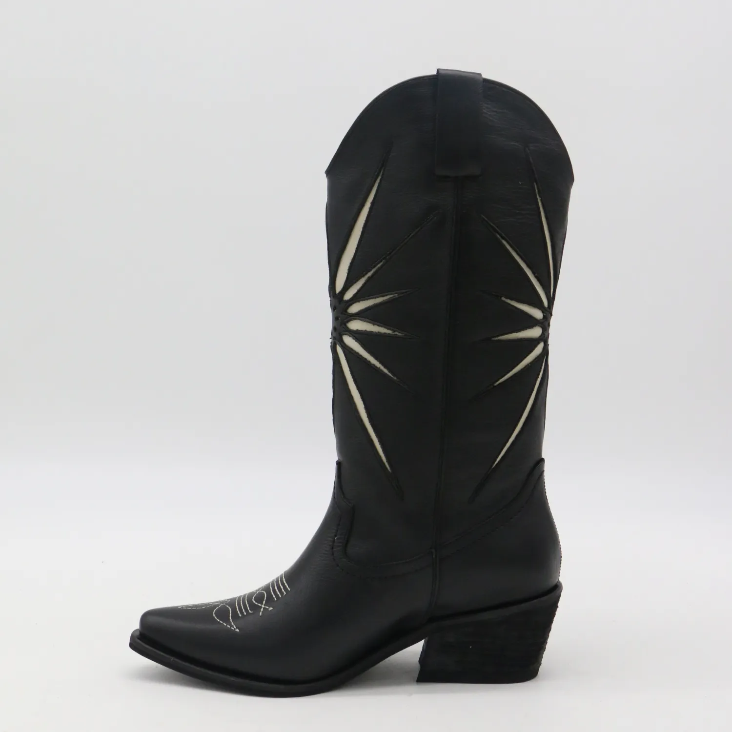 PRE-ORDER (Ships by 11/15/24) Moonrise western cowboy boots in black leather womens shoes