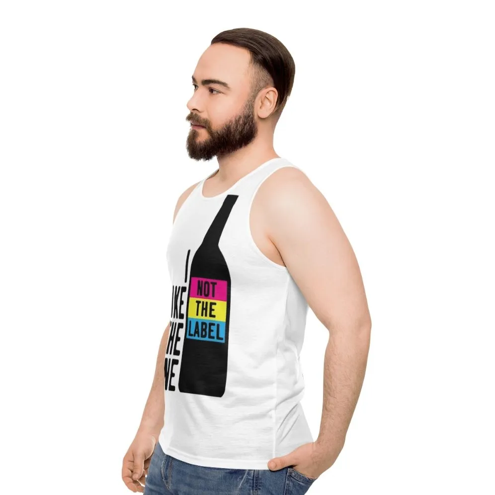 "I Like The Wine, Not The Label" Unisex Tank Top for Pansexual Pride