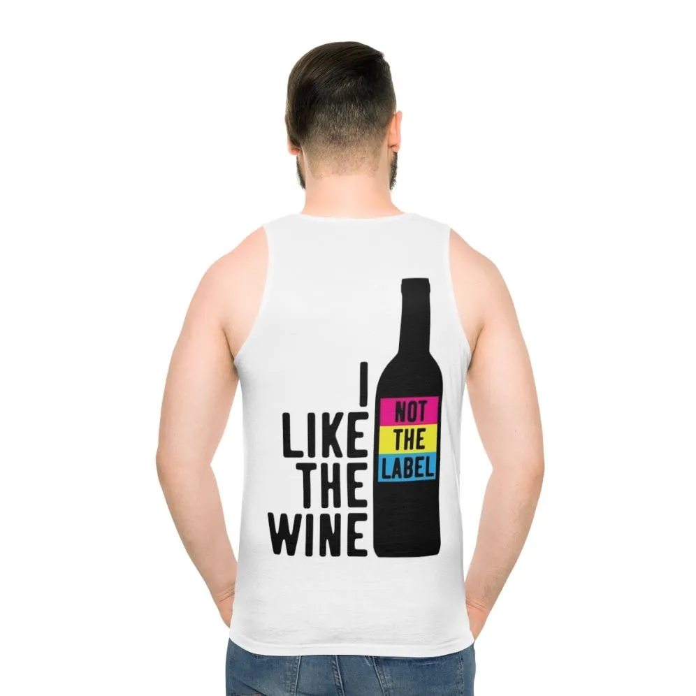 "I Like The Wine, Not The Label" Unisex Tank Top for Pansexual Pride