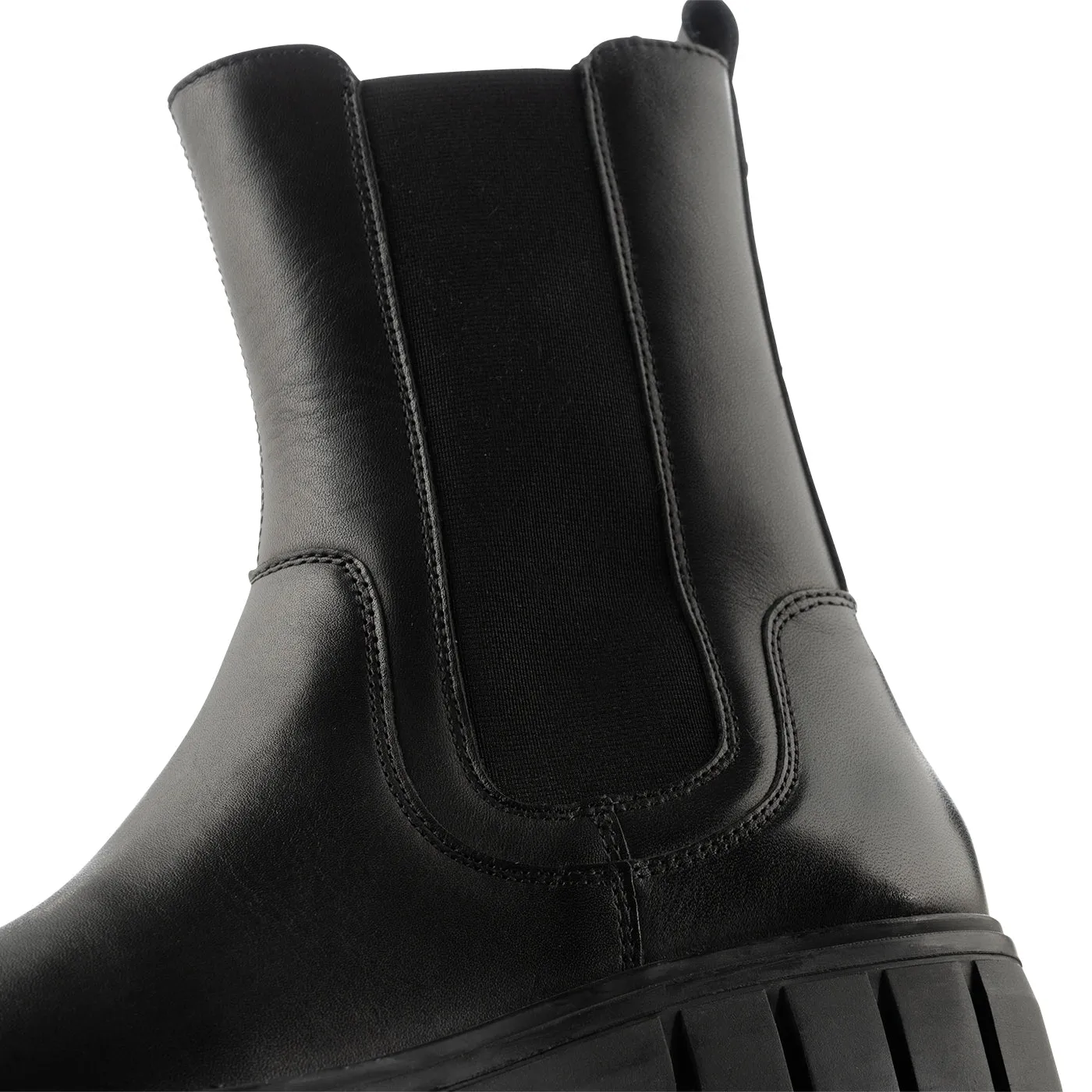 Rebel chelsea boot leather - BLACK