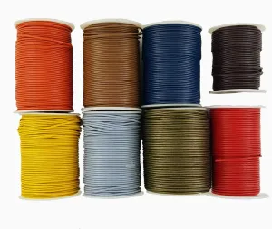 Round leather cord lace 2 mm 8 colours available