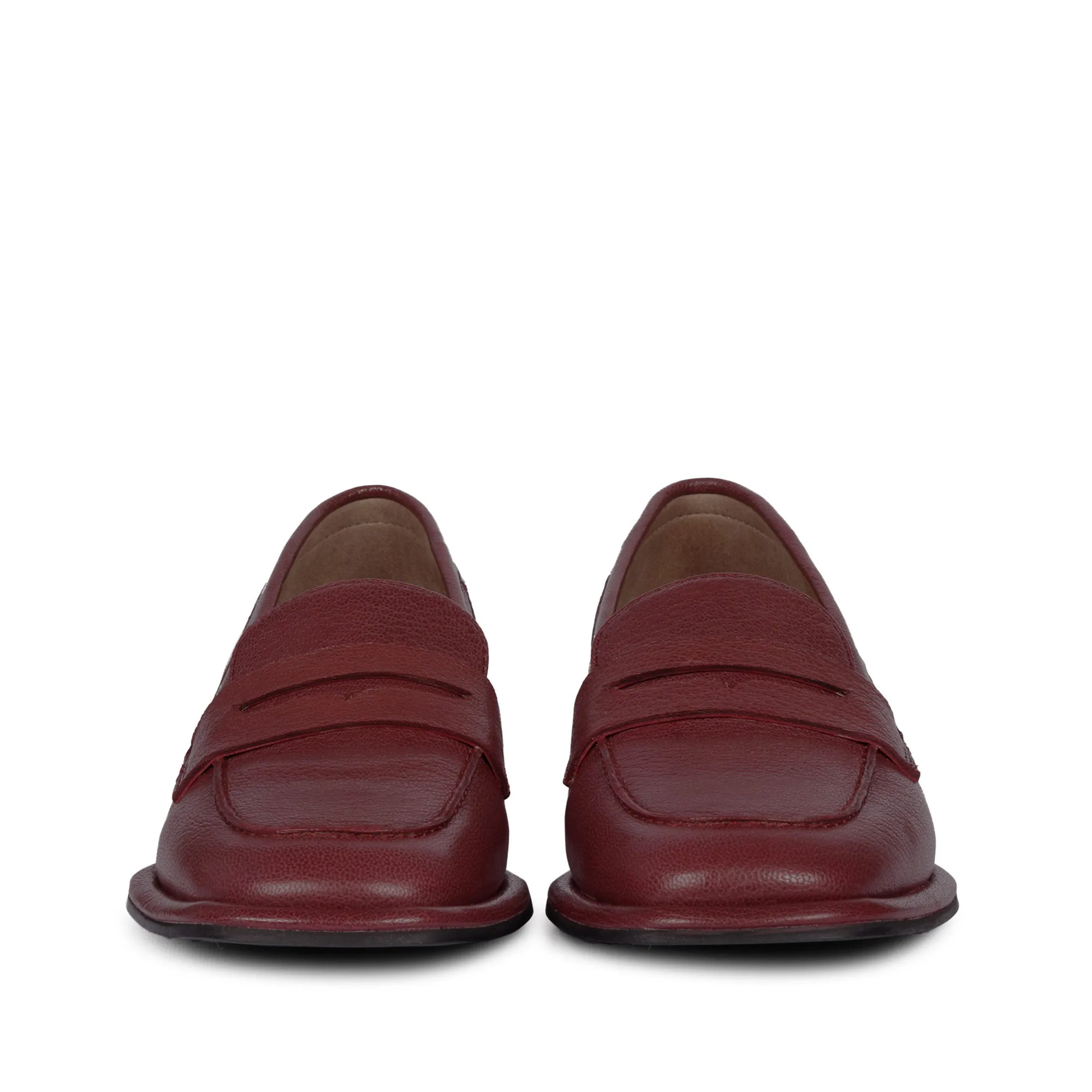 Saint Carla Bordo Leather Saddle Strap Moccasins