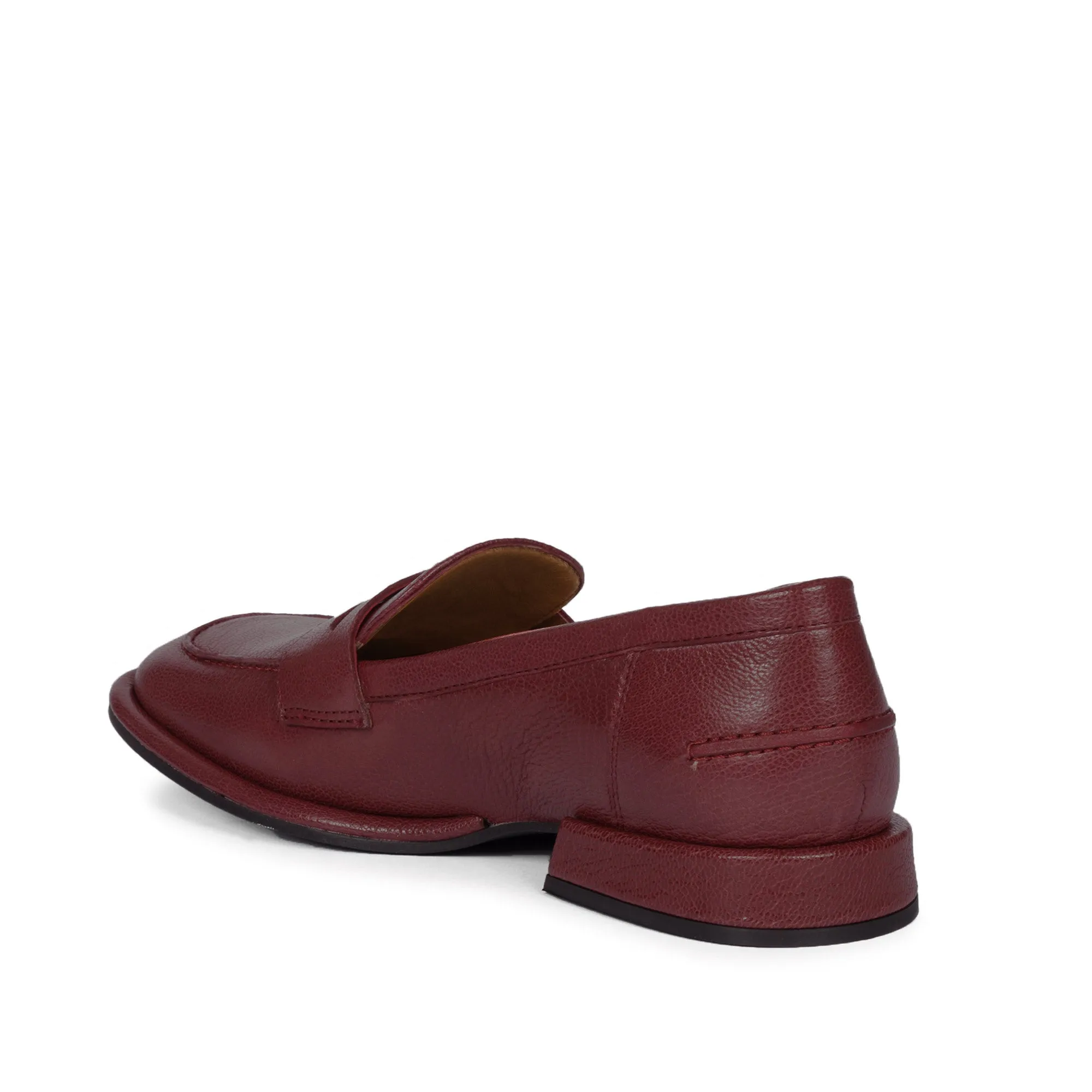 Saint Carla Bordo Leather Saddle Strap Moccasins