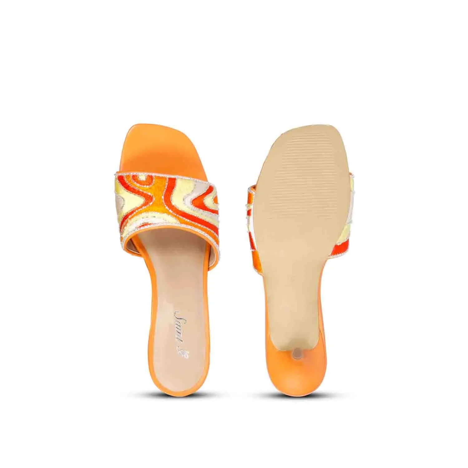 Saint  Rina multi orange heels