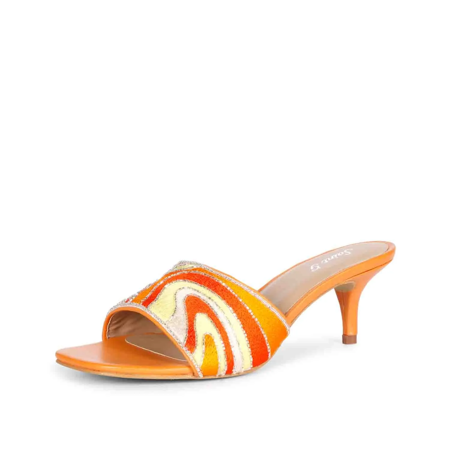 Saint  Rina multi orange heels