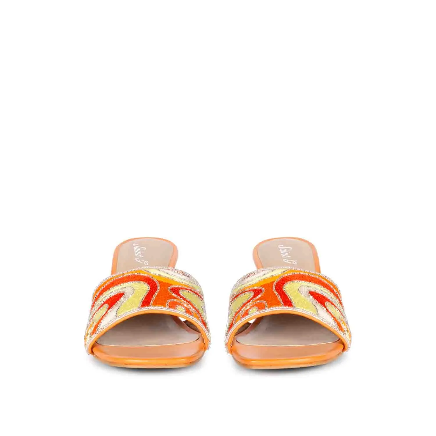 Saint  Rina multi orange heels