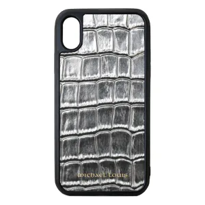 Silver Croc iPhone XS Max Case