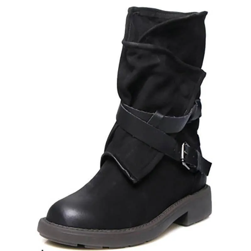 Stylish Luxury Low Heel Fall Boots