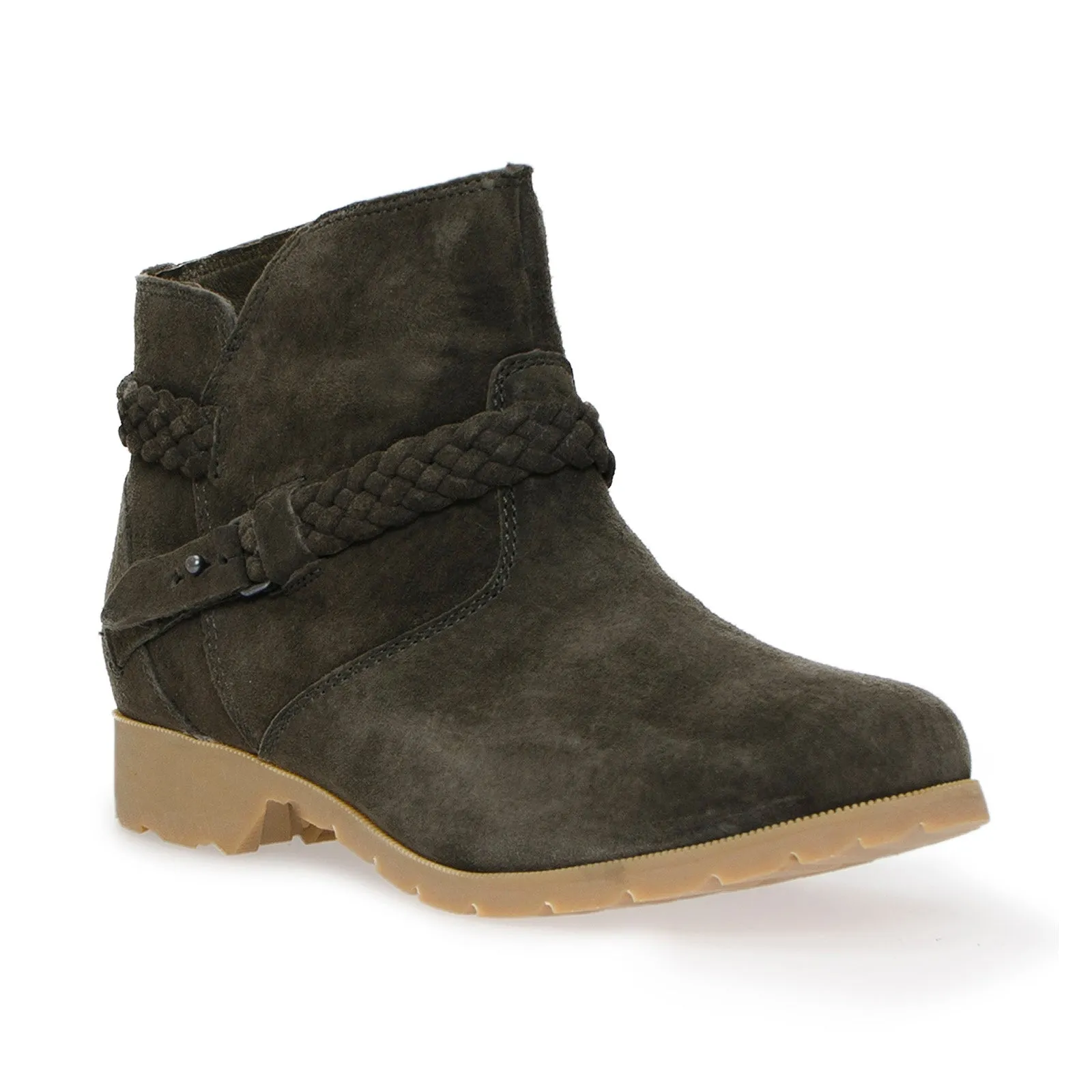 Teva Delavina Black Olive Suede Boots - Women's