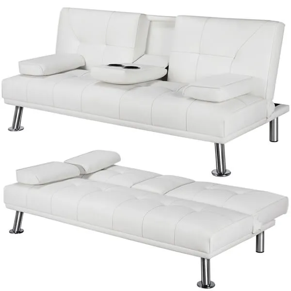 Yaheetech Convertible Sofa Bed Adjustable Couch