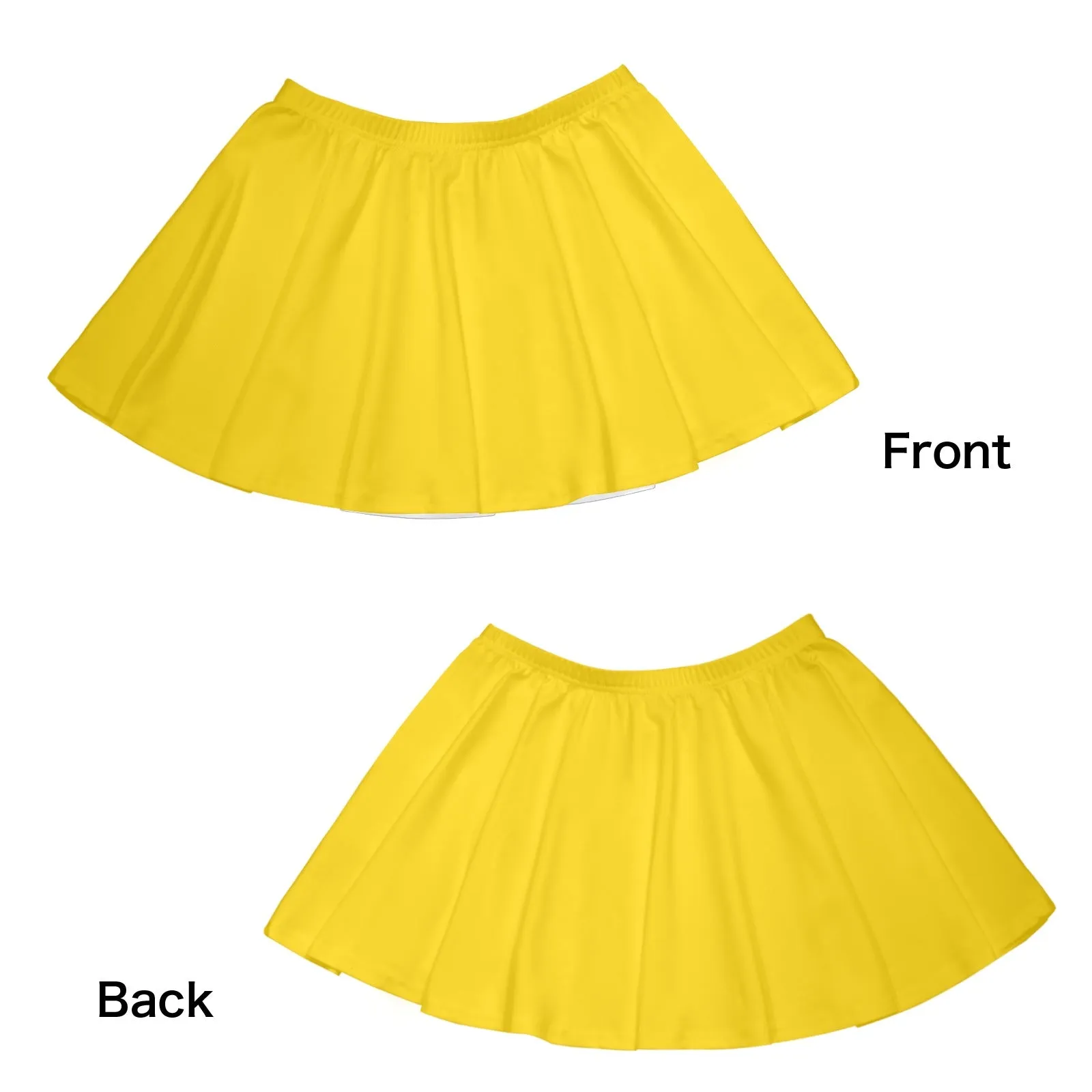 Yellow Skater Skirt All Over Print Skater Skirt (Model D69)